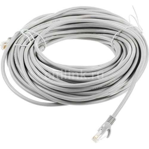 Патч-корд CABLEXPERT PP12-20M литой (molded), UTP, кат.5E, 20м, 4 пары, 26AWG, алюминий омедненный, многожильный, серый