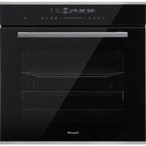 Духовой шкаф электрический WEISSGAUFF EOM 791 SDBSX, 72л, дверца с 3 стеклами, черный/нержавеющая сталь