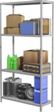 Стеллаж ПРАКТИК MS Standart 200KD/100x40/4 металл, 2000x1000x400мм ...