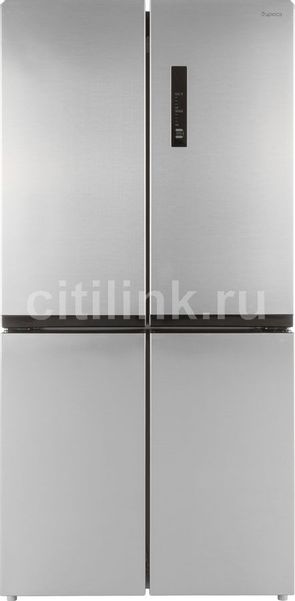 Холодильник трехкамерный Бирюса CD 466 I No Frost, Side by Side, инверторный нержавеющая сталь