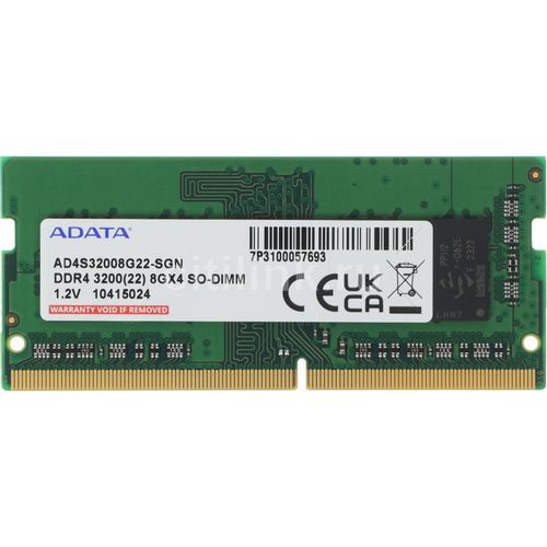 Оперативная память A-Data AD4S32008G22-SGN DDR4 — 1x 8ГБ 3200МГц, для ноутбуков (SO-DIMM), Ret
