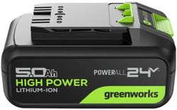 Батарея аккумуляторная GREENWORKS G24HP5, 24В, 5Ач, Li-Ion