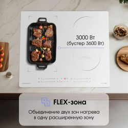 Индукционная варочная поверхность ZIGMUND & SHTAIN CI 49.6, стеклокерамика, белый