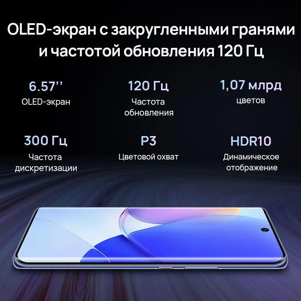 Характеристики Смартфон Huawei nova 9 8/128Gb, NAM-LX9,  черный(мех.повреждения) (M00238798) смотреть в СИТИЛИНК