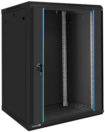 Шкаф коммутационный EXEGATE EC-WM-18U.600.G EX300270RUS настенный, стеклянная передняя дверь, 18U, 600x901x600 мм
