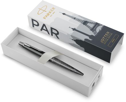 Ручка шариковая Parker Jotter Global Icons SE Paris K179 корп.серый металлик коробка подарочная [2221601]