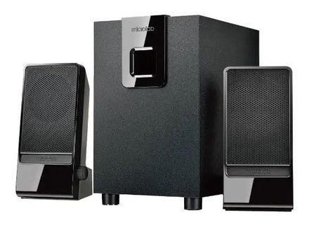 Колонки Microlab M100,  2.1,  черный [m100 black]