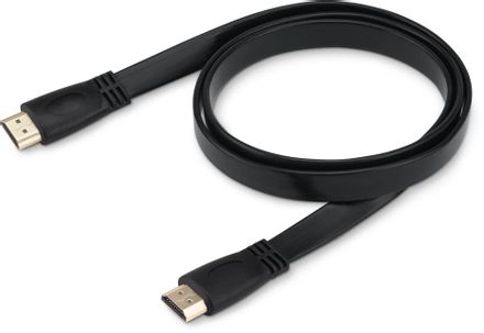Кабель аудио-видео Buro HDMI v1.4 Flat,  HDMI (m) -  HDMI (m),  ver 1.4,  1м, FLAT,  черный [bhp hdmi 1]