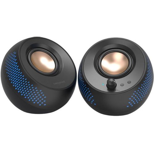 Колонки Bluetooth Creative Pebble X, 2.0, черный [51mf1715aa000]