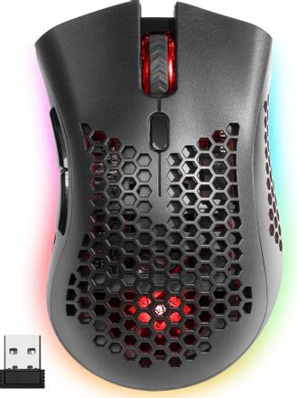 Мышь беспроводная Defender Warlock GM-709L, игровая, радио, оптическая, USB, 2400dpi, черный [52709]