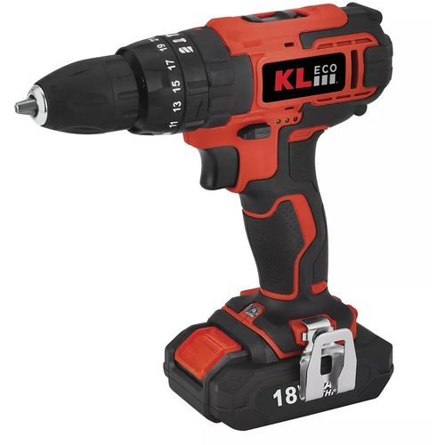 Дрель-шуруповерт KLECO KE18DM-15, 1.5Ач, с одним аккумулятором [12039]