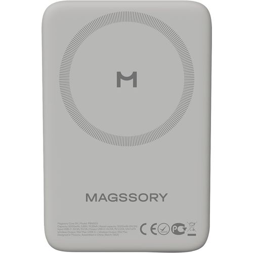 Внешний аккумулятор (Power Bank) MAGSSORY PBN003t, 5000мAч, титановый