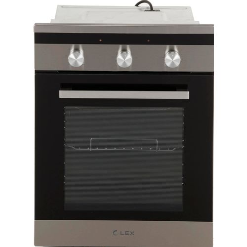 Духовой шкаф электрический LEX EDM 4570 IX, 53л, дверца с 2 стеклами, нержавеющая сталь/черный