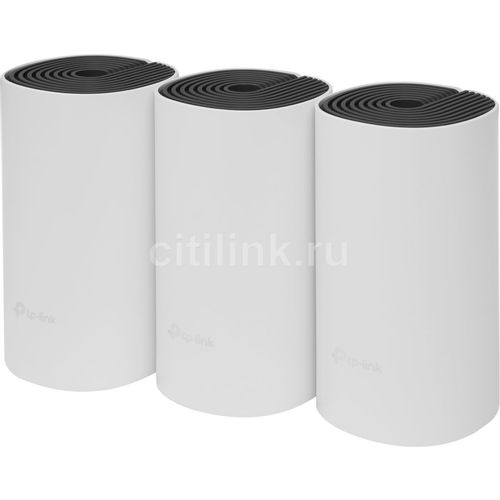 Бесшовный Mesh роутер TP-LINK Deco E4, Wi-Fi 5, AC1200, 2.4/5ГГц, 2 WAN/LAN, белый, 3 шт. в комплекте [deco e4(3-pack)]
