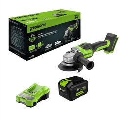 Угловая шлифмашина GREENWORKS GD24AG, аккумуляторная, с 1 АКБ