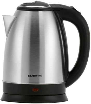 Чайник электрический StarWind SKS1051, 1500Вт, серебристый матовый и черный