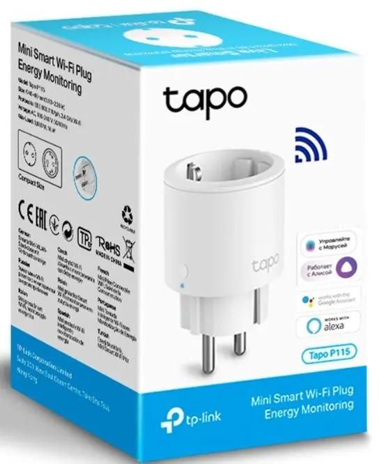 ᐈ Умная Wi-Fi розетка TP-Link Tapo P115, White – купить в интернет-магазине  Белый Ветер в Алматы, Астане и Караганде