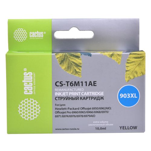 Картридж Cactus CS-T6M11AE, №903XL, желтый / CS-T6M11AE