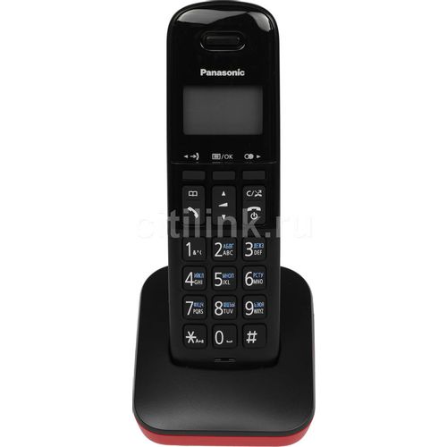 Радиотелефон Panasonic KX-TGB610RUR, красный и черный