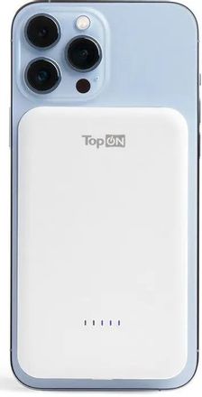 Внешний аккумулятор (Power Bank) TopON TOP-M10W,  10000мAч,  белый [103075]