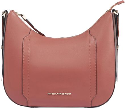 Сумка Piquadro Circle, женская, кожа натуральная, коралловый  / кофейный [bd6657w92/artm]
