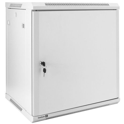 Шкаф коммутационный EXEGATE EC-WM-12U.450 EX298615RUS настенный, металлическая передняя дверь, 12U, 450x635x600 мм