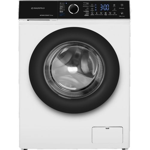 Стиральная машина MAUNFELD MFWM127IWHT, с фронтальной загрузкой, 7кг, 1200об/мин, с паром, инверторная