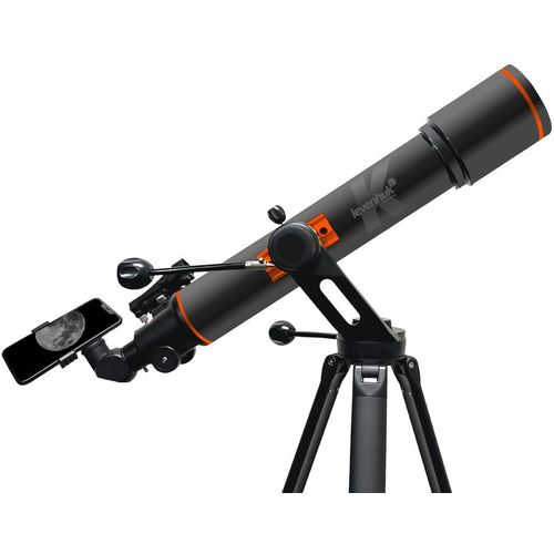 Телескоп LEVENHUK Nova Plus рефрактор d90мм fl660мм 180x серый, оранжевый [86566]