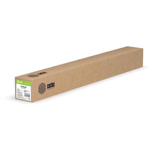 Калька Cactus CS-LFPTR90-91445, A0+, универсальная, 914мм х 45м, втулка 50.8мм (2″), 90г/м2