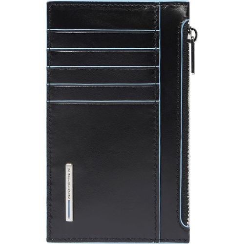 Чехол для кредитных карт Piquadro Blue Square PP6561B2R/N, кожа натуральная, черный