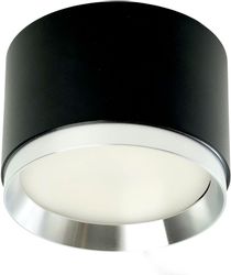 Спот FERON HL459, 12Вт, патрон GX53 х 1шт, накладной, на потолок, черный/хром