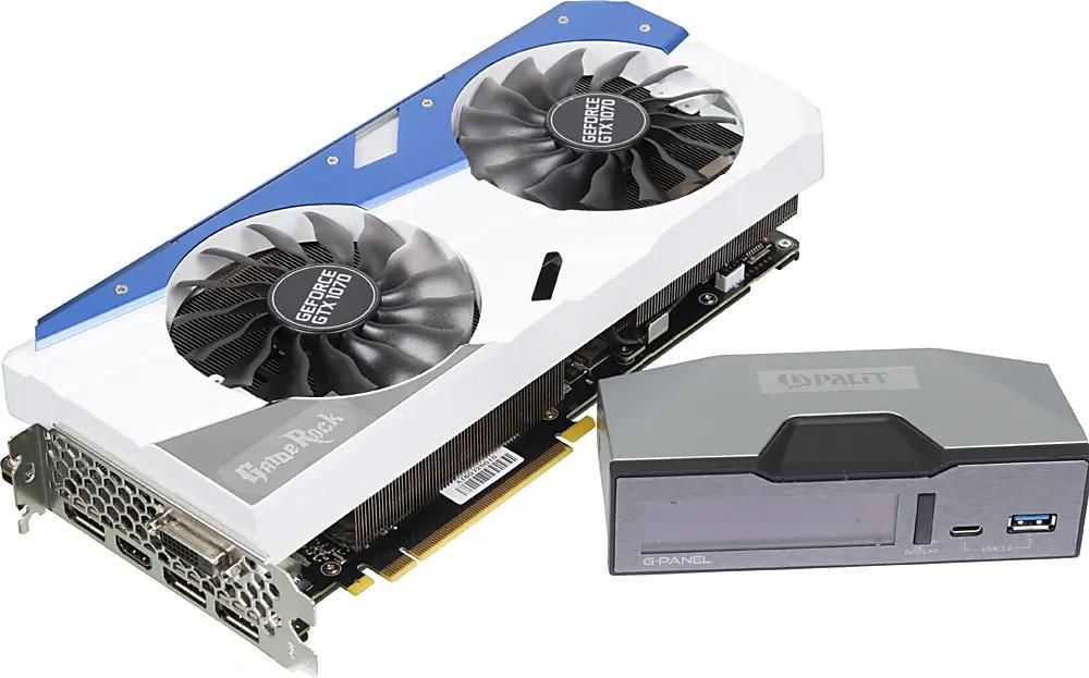 Palit NVIDIA GeForce GTX 1070 PA GTX1070 GAMEROCK 8G G PANEL 8 GDDR5 Ret ne51070t15p2 1041g g panel 386511