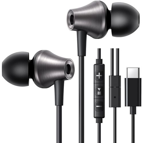 Наушники UGREEN EP105, USB Type-C, внутриканальные, черный [35754]