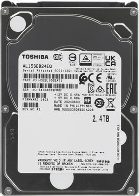 Жесткий диск Toshiba AL15SEB24EQ, 2.4ТБ, HDD, SAS 3.0, 2.5