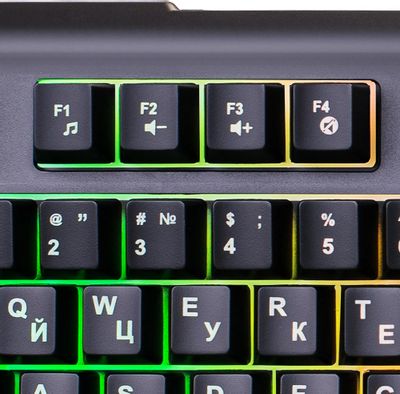 Клавиатура Oklick 717G BLACK DEATH, проводная, USB, мембранная