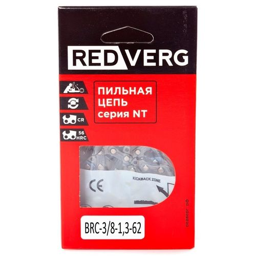 Цепь для цепных пил REDVERG 5024989, 62 [brc-3/8-1,3-62]