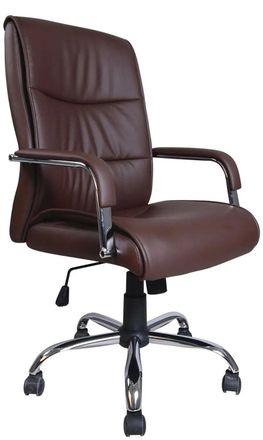 Кресло BRABIX Space EX-508, экокожа, до 120кг, топ-ган, фиксированные подлокотники, коричневый