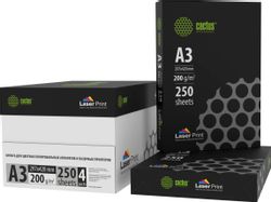 Бумага Cactus LaserPrint CS-LPA3200250, A3, для лазерной печати, 250л, 200г/м2, белый