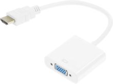 Изображение товара Переходник аудио-видео PREMIER 5-983 HDMI (m) - VGA (f), Jack 3.5 (f), 0.15м, белый