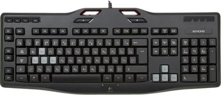 Клавиатура Logitech G105,  USB, черный + красный [920-003457]