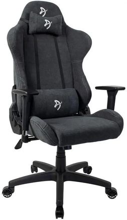 Кресло игровое AROZZI Torretta Soft Fabric, ткань, до 100кг, регулируемые 3D подлокотники,  темно-серый