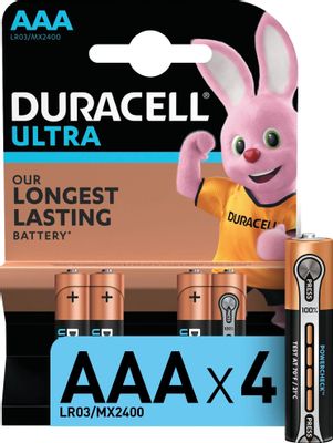 Характеристики AAA Батарейка Duracell Ultra Power LR03-4BL MX2400, 4 шт ...