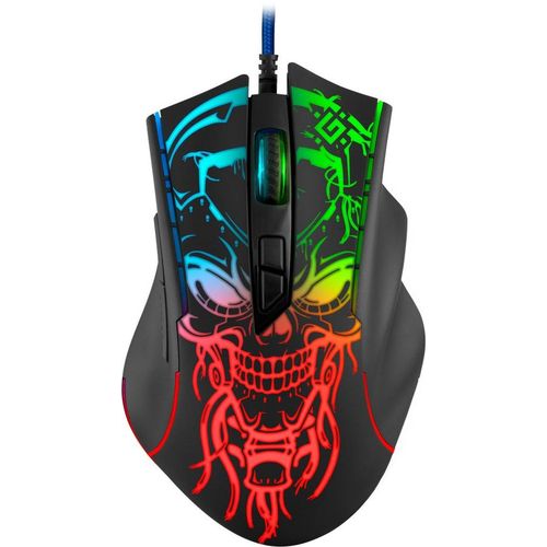 Мышь проводная Defender Bulletstorm GM-928, игровая, оптическая, USB, 7200dpi, черный [52928]