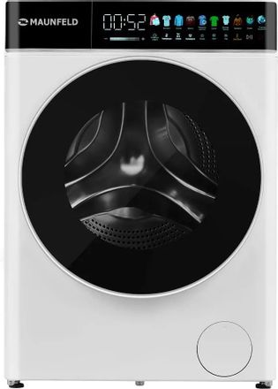 Стиральная машина MAUNFELD MFWD1295WH05, с фронтальной загрузкой, 9кг, 1200об/мин, с паром, с сушкой, инверторная