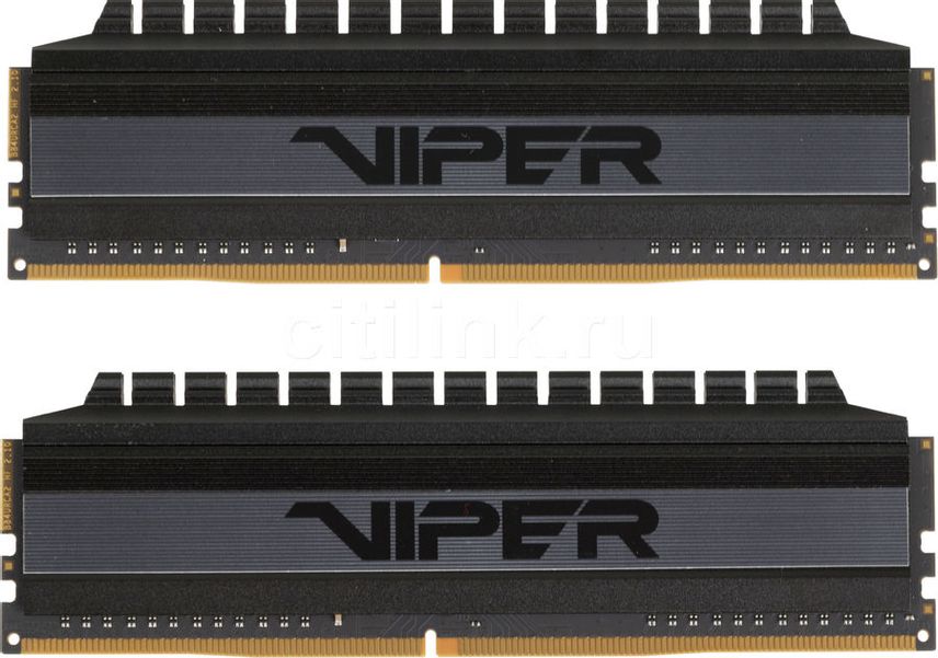 Оперативная память Patriot Viper 4 Blackout PVB48G300C6K DDR4 -  2x 4ГБ 3000МГц, DIMM,  Ret