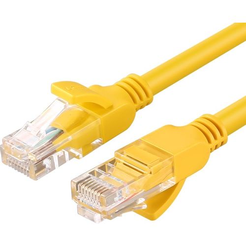 Патч-корд UGREEN NW103 UTP, кат.5E, 5м, 4 пары, 26AWG, алюминий омедненный, многожильный, желтый