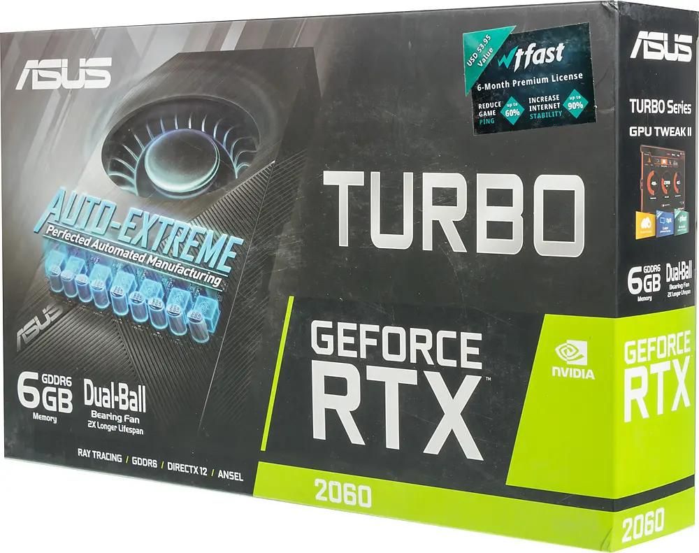 ASUS NVIDIA GeForce RTX 2060 TURBO RTX2060 6G 6 GDDR6 Ret 1119121