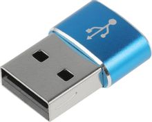Изображение товара Адаптер USB2.0 PREMIER 6-071, USB 2.0 A(m) (прямой) - USB Type-C (f) (прямой), пакет, синий