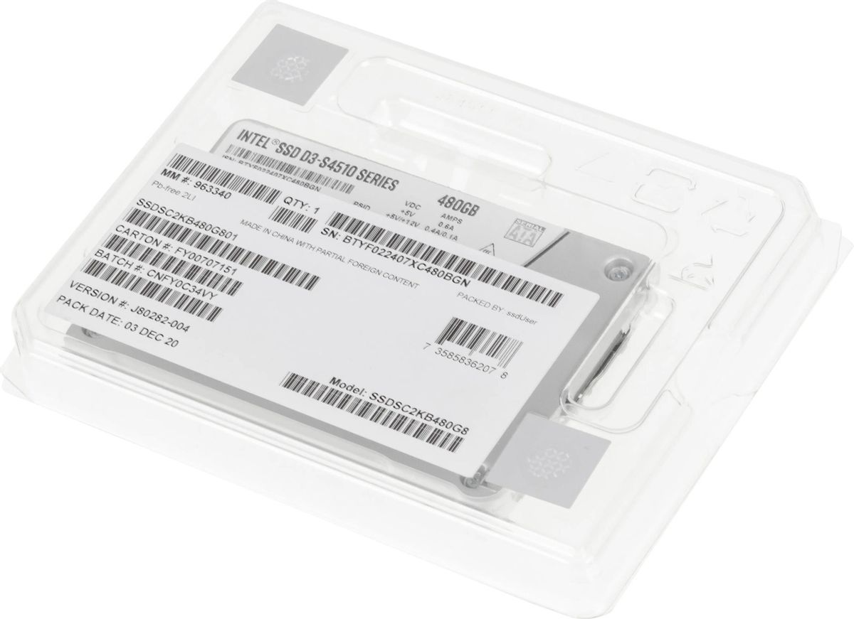 SSD Intel DC D3 S4510 SSDSC2KB480G801 480