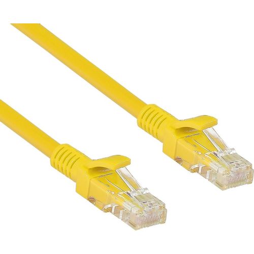 Патч-корд EXEGATE UTP-RJ45-RJ45-5e-3M-YL UTP, кат.5E, 3м, 4 пары, алюминий омедненный, многожильный, желтый
